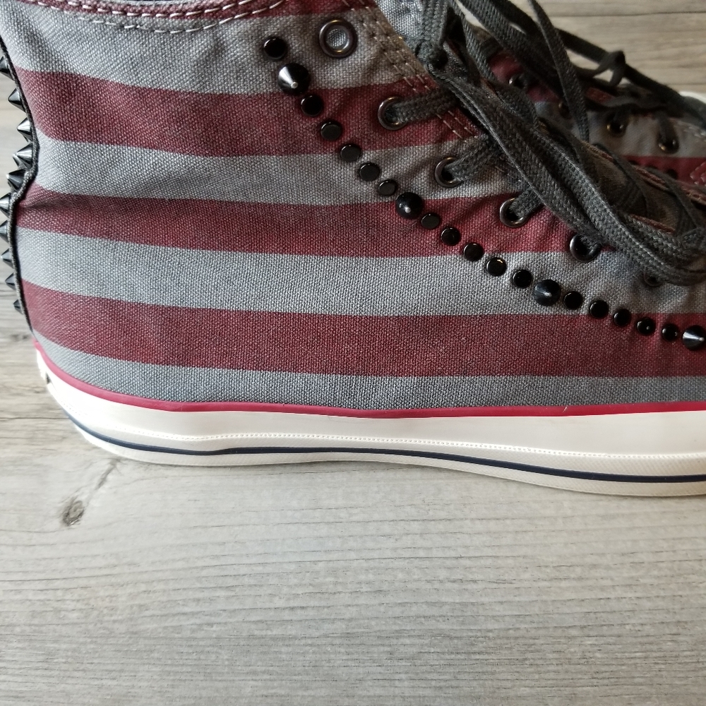 Converse Chuck Taylor All Star Washed Canvas USA Flag Studded Turtledove… - Picture 7 of 12
